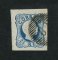 1856/8 - Afinsa nº 12. D. Pedro V. Cabelos anelados. EXEMPLAR DE LUXO. Selo de 25 reis usado. Boas margens. Em boas condições.