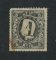 1867/70 - Afinsa nº 27. D. Luís I, fita curva denteado.Selo de 5 reis usado. Tem um canto curto.