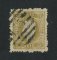 1867/70 - Afinsa nº 29. D. Luís I, fita curva denteado.Selo de 20 reis usado. Tem dois pequenos rasgos.