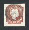 1855/56 - Afinsa nº 5. D. Pedro V, cabelos lisos. EXEMPLAR DE LUXO. Selo de 5 reis usado. Cunho VI. Boas margens. Em boas condições. Carimbo nº 26 - Leiria. Com CERTIFICADO DE PERITAGEM.