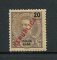 1917 - Afinsa nº 92. D. Carlos I com sobrecarga local REPUBLICA. Selo de 20 reis novo, COM CHARNEIRA (*) e goma original. Em boas condições.