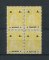 1924 - Afinsa nº 249. Ceres. Selos de 4a EM QUADRA. Novos SEM CHARNEIRA (**) e goma original. Estrelas: III-IV (posição normal). Em boas condições.