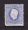 1870/6 - Afinsa nº 47B. D. Luis I, fita direita.Selo de 300 reis usado. Papel porcelana, denteado 12 1/2. Canto curto.