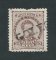 1882/83 - Afinsa nº 57. D. Luis I de frente. Selo de 25 reis usado. Papel porcelana, denteado 11 1/2. CARIMBO NOMINATIVO - GOLEGÃ. Pequena transparência e denteado irregular.