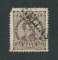 1882/83 - Afinsa nº 57a. D. Luis I de frente. Selo de 25 reis usado. Papel porcelana, denteado 12 1/2. CARIMBO NOMINATIVO - NELAS (NELLAS). Tem um canto curto.
