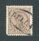 1882/83 - Afinsa nº 57c. D. Luis I de frente. Selo de 25 reis usado. Papel liso, denteado 11 1/2. CARIMBO NOMINATIVO - BELAS. Tem um canto curto.