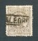 1882/83 - Afinsa nº 57a. D. Luis I de frente. Selo de 25 reis usado. Papel porcelana, denteado 12 1/2. CARIMBO NOMINATIVO - PORTALEGRE. Tem um canto curto.