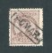 1882/83 - Afinsa nº 57a. D. Luis I de frente. Selo de 25 reis usado. Papel porcelana, denteado 12 1/2. CARIMBO NOMINATIVO - TOMAR (THOMAR). Em boas condições.