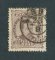 1882/83 - Afinsa nº 57e. D. Luis I de frente. Selo de 25 reis usado. Papel liso, denteado 13 1/2. Em boas condições.