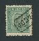 1892 - Afinsa nº 5b. D. Carlos I. Selo de 25 reis usado. Papel pontinhado, denteado 13 1/2. Com Carimbo NOMINATIVO da ALAGÔA. Pequeno vinco.