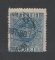 1881 - Afinsa nº 14a. Tipo Coroa. Selo de 50 reis USADO. AZUL CLARO. Denteado 12 1/2. Em boas condições.