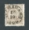 1882/83 - Afinsa nº 57a. D. Luis I de frente. Selo de 25 reis usado. Papel porcelana, denteado 12 1/2. CARIMBO DE GUIMARÃES. Pequenas transparências.