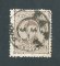 1882/83 - Afinsa nº 57a. D. Luis I de frente. Selo de 25 reis usado. Papel porcelana, denteado 12 1/2. CARIMBO DE FAFE. Tem um canto curto.