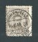 1882/83 - Afinsa nº 57a. D. Luis I de frente. Selo de 25 reis usado. Papel porcelana, denteado 12 1/2. CARIMBO DO REDONDO. Tem um canto curto.