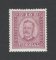 1892 - Afinsa nº 2a. D. Carlos I. Selo de 10 reis novo, COM CHARNEIRA (*) e goma original. Papel porcelana, denteado 13 1/2. Em boas condições.