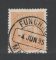 1892 - Afinsa nº 1. D. Carlos I. Selo de 5 reis USADO. Papel porcelana, denteado 12 1/2. Em boas condições.
