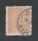 1892 - Afinsa nº 1. D. Carlos I. Selo de 5 reis USADO. Papel porcelana, denteado 12 1/2. Em boas condições.