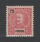1897 - Afinsa nº 20. D. Carlos I. Selo 75 reis novo, COM CHARNEIRA (*) e goma original. Em boas condições.