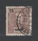 1897 - Afinsa nº 16. D. Carlos I. Selo 15 reis USADO. Em boas condições.
