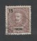 1897 - Afinsa nº 16. D. Carlos I. Selo 15 reis USADO. Em boas condições.