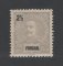 1897 - Afinsa nº 13. D. Carlos I. Selo 2 1/2 reis novo, COM CHARNEIRA (*) e goma original. Em boas condições.