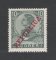 1911 - Afinsa nº 123b. D. Manuel II com sobrecarga REPUBLICA. Selo de 10 reis novo, COM CHARNEIRA (*) e goma original. PAPEL PORCELANA ESPESSO. Em boas condições.