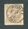 1882/83 - Afinsa nº 57c. D. Luis I de frente. Selo de 25 reis usado. Papel liso, denteado 11 1/2. CARIMBO DE PONTE DE LIMA. Em boas condições.