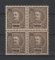 1898 - Afinsa nº 33. D. Carlos I. Selos de 130 reis EM QUADRA. Novos SEM CHARNEIRA (**) e com goma original. Em boas condições.