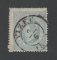1880/81 - Afinsa nº 53A. D. Luis I, de perfil. Selo de 25 reis usado. Papel liso, denteado 13 1/2. Carimbo de Viseu (Vizeu). Em boas condições.