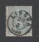 1880/81 - Afinsa nº 53. D. Luis I, de perfil. Selo de 25 reis usado. Papel liso, denteado 12 1/2. Pequeno vinco.