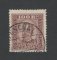 1892 - Afinsa nº 9. D. Carlos I. Selo de 100 reis USADO. Denteado 12 1/2. Tem um vinco.