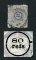 1884 -Afinsa nº 10a. Tipo Coroa com sobretaxa. Selo de 80r/100r usado. ERRO ''E'' de ''REIS'' SEM ACENTO. Denteado 12 1/2. Em boas condições.