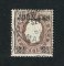 1892 - Afinsa nº 43c. D. Luis I com sobretaxa. Selo de 2 1/2r/40r usado. Denteado 13 1/2. Em boas condições.