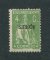 1918 - Afinsa nº 169a. Ceres. Selo de 4c novo, SEM GOMA. Papel liso, denteado 12x11 1/2. SOBRECARGA INVERTIDA. NÃO CATALOGADO. Em boas condições.