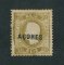 1868 - Afinsa nº 9. D. Luis I. Fita curva denteado. Selo de 20 reis NOVO, COM CHARNEIRA (*). Goma não original (regomado) e pequena transparência.