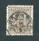 1882/83 - Afinsa nº 57d. D. Luis I de frente. Selo de 25 reis usado. Papel liso, denteado 12 1/2. CARIMBO DE AMARANTE. Tem um canto curto.