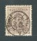 1882/83 - Afinsa nº 57d. D. Luis I de frente. Selo de 25 reis usado. Papel liso, denteado 12 1/2. Em boas condições.