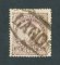 1882/83 - Afinsa nº 57e. D. Luis I de frente. Selo de 25 reis usado. Papel liso, denteado 13 1/2. CARIMBO NOMINATIVO - LAGOS. Em boas condições.