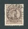 1882/83 - Afinsa nº 57e. D. Luis I de frente. Selo de 25 reis usado. Papel liso, denteado 13 1/2. CARIMBO DE VIANA DO CASTELO. Em boas condições.
