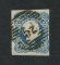 1856/8 - Afinsa nº 12. D. Pedro V. Cabelos anelados.Selo de 25 reis usado. Margens pequenas. Em boas condições. EXEMPLAR DE 2ª ESCOLHA.
