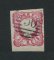 1856/8 - Afinsa nº 13. D. Pedro V. Cabelos anelados.Selo de 25 reis usado. Margens pequenas. Apresenta o cunho ligeiramente aberto. Precursor dos Açores - Carimbo 50 - Ponta Delgada. EXEMPLAR DE 2ª ESCOLHA.
