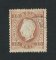 1870/6 - Afinsa nº 38J. D. Luis I, fita direita.Selo de 15 reis usado. Papel porcelana, denteado 13 1/2. Pequena transparência.