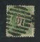 1867/70 - Afinsa nº 31. D. Luís I, fita curva denteado.Selo de 50 reis usado. Carimbo nº 166 - Castelo Branco (2ª Reforma). Tem um pequeno rasgo na margem direita.