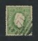 1870/6 - Afinsa nº 41. D. Luís I, fita direita.Selo de 50 reis usado. Papel liso, denteado 12 1/2. Carimbo nº 71 - Valença (2ª Reforma). Pequena transparência.