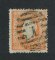 1870/6 - Afinsa nº 42. D. Luis I, fita direita. Selo de 80 reis usado. Papel liso, denteado 12 1/2. Em boas condições.