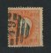 1870/6 - Afinsa nº 42. D. Luis I, fita direita.Selo de 80 reis usado. Papel liso, denteado 12 1/2. Carimbo nº 49 - Barcelos (2ª Reforma). Denteado irregular.