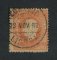1870/6 - Afinsa nº 42. D. Luis I, fita direita.Selo de 80 reis usado. Papel liso, denteado 12 1/2. Apresenta transparências.