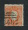 1870/6 - Afinsa nº 42. D. Luis I, fita direita.Selo de 80 reis usado. Papel liso, denteado 12 1/2. Denteado irregular.