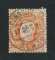 1870/6 - Afinsa nº 42i. D. Luís I, fita direita. Selo de 80 reis usado. Papel porcelana, denteado 12 1/2. Carimbo de Olhão e com MARCA TELEGRÁFICA A VERMELHO. Em boas condições.