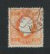 1870/6 - Afinsa nº 42i. D. Luís I, fita direita. Selo de 80 reis usado. Papel porcelana, denteado 12 1/2. Em boas condições.